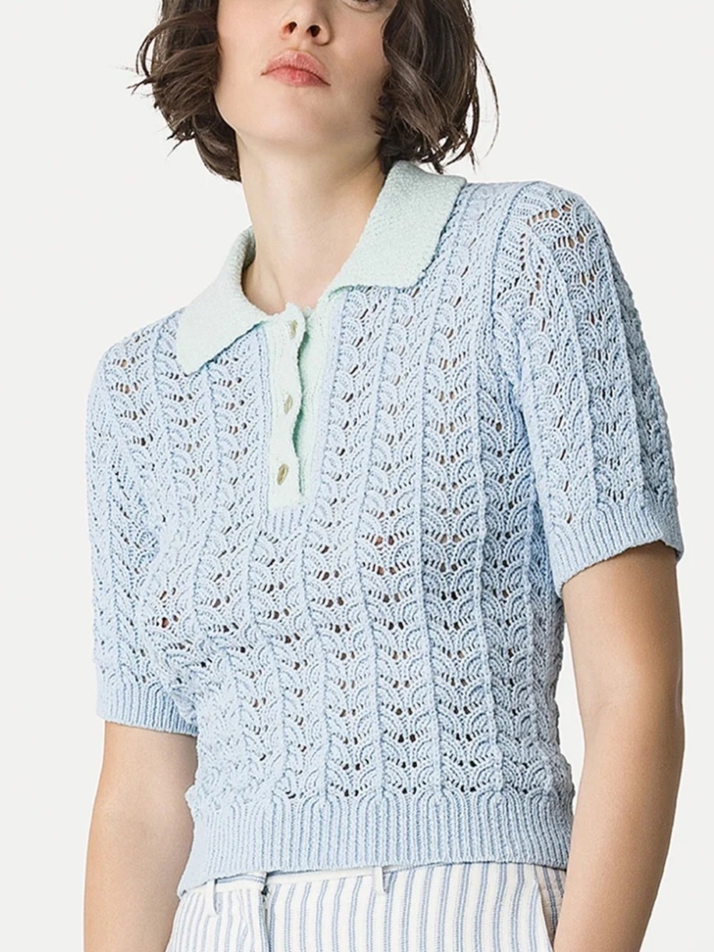 Forte Forte Fan Stitch Knit Polo